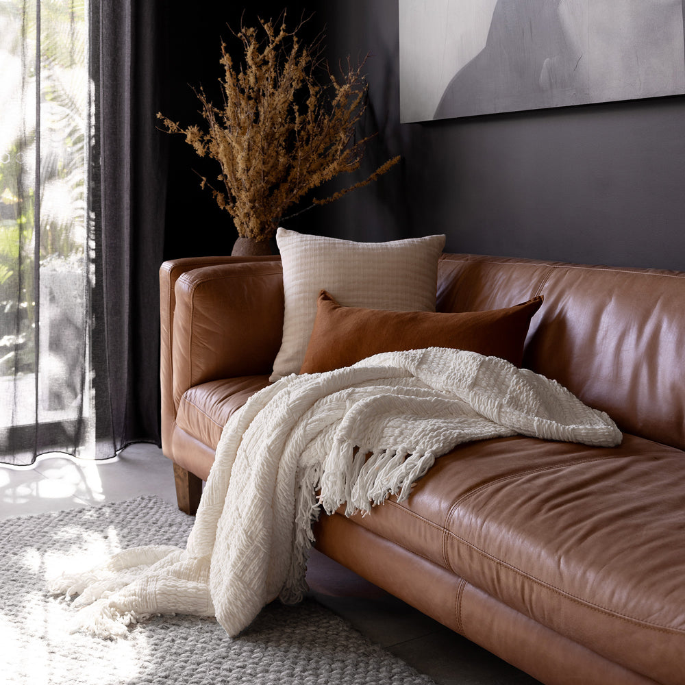 Bambury Asha White Throw Lifestyle | My Linen