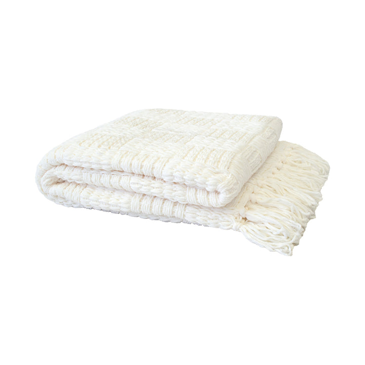 Bambury Asha White Throw | My Linen