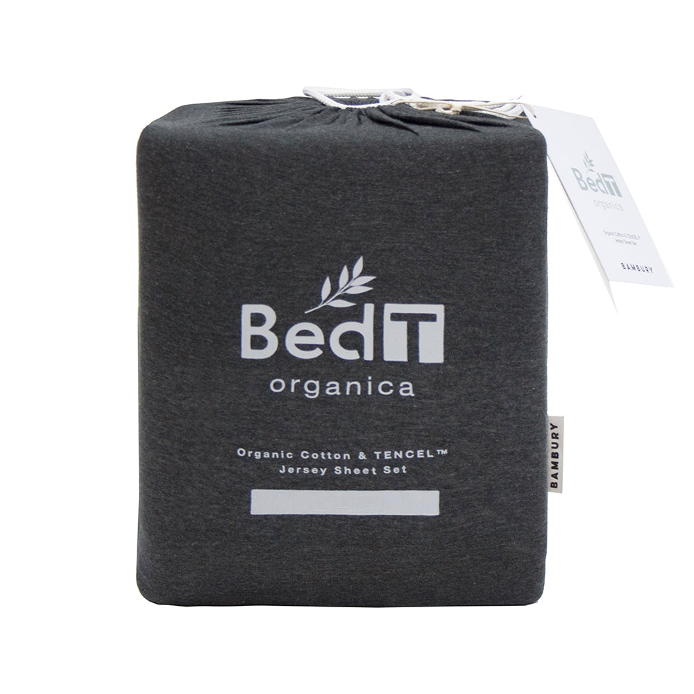 BedT Organica Charcoal Sheet Set | Queen Bed