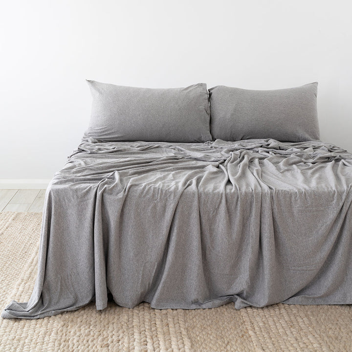 BedT Organica Grey Sheet Set | Double Bed