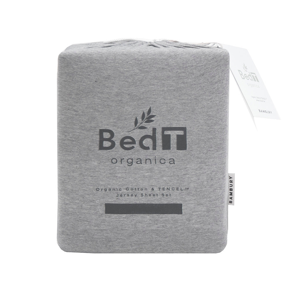 BedT Organica Grey Sheet Set | Single Bed