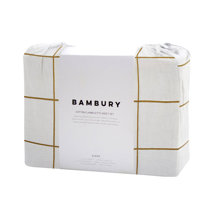 Carrington Ivory Flannelette Sheet Set | Single Bed