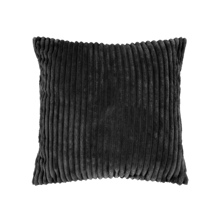 Bambury Channel Charcoal Square Cushion | My Linen
