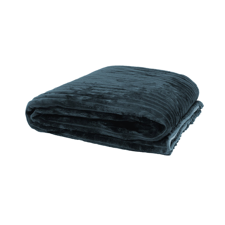 Bambury Channel Petrol Throw | My Linen