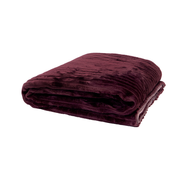Bambury Channel Plum Throw | My Linen