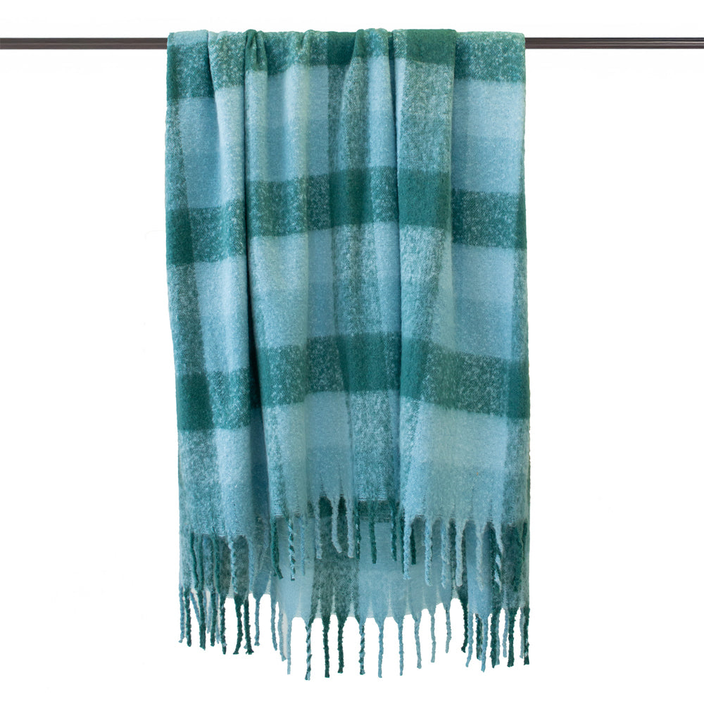 Bambury Cosmo Aqua Throw Displayed | My Linen