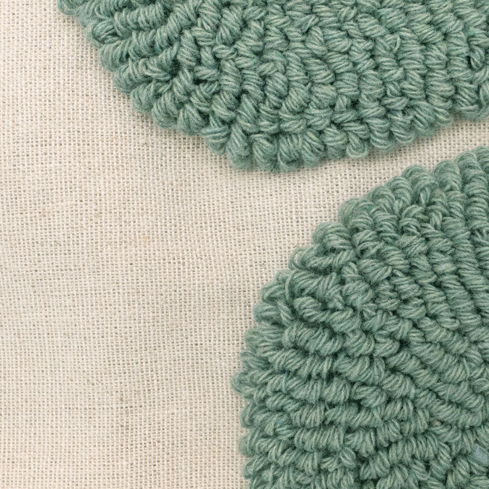 Bambury Florian Eucalyptus Square Filled Cushion Detail | My Linen