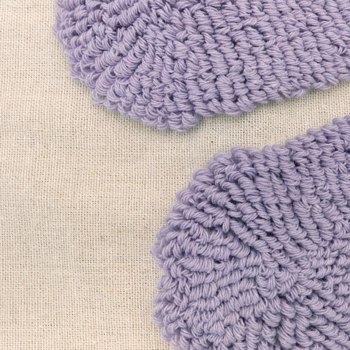 Bambury Florian Lilac Square Filled Cushion Detail | My Linen