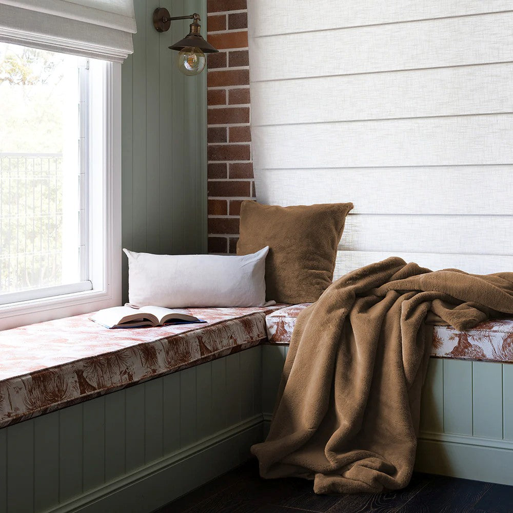 Bambury Frida Mocha Throw Lifestyle | My Linen