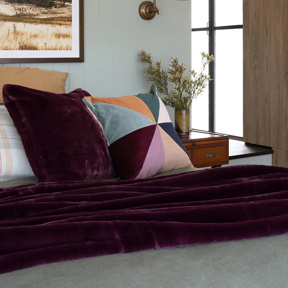 Bambury Frida Plum Throw Lifestyle | My Linen