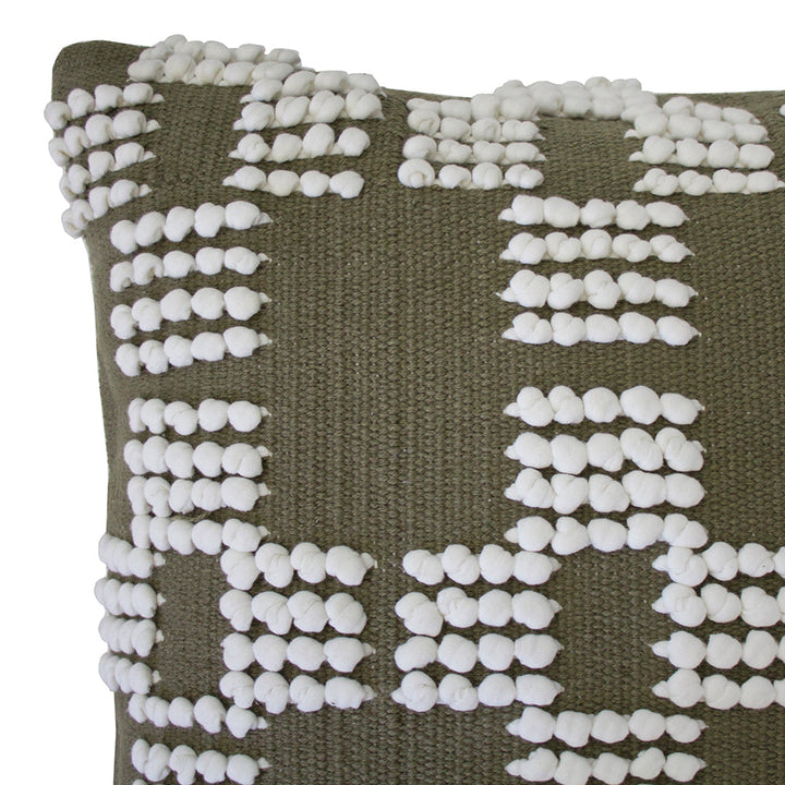 Hastings Olive Square Filled Cushion