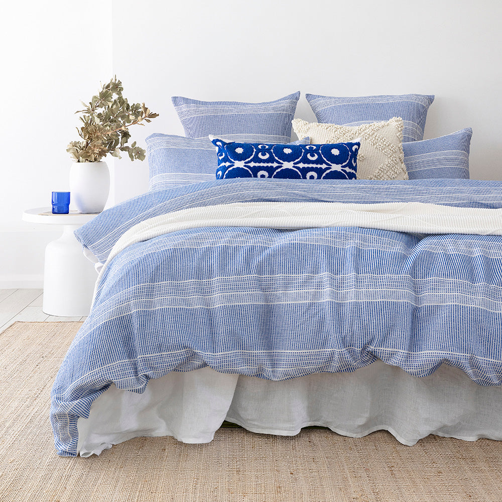 Juna Blue Quilt Cover Set | Queen Bed