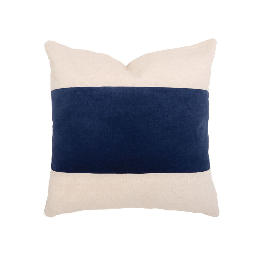 Bambury Kembla Navy Square Filled Cushion | My Linen