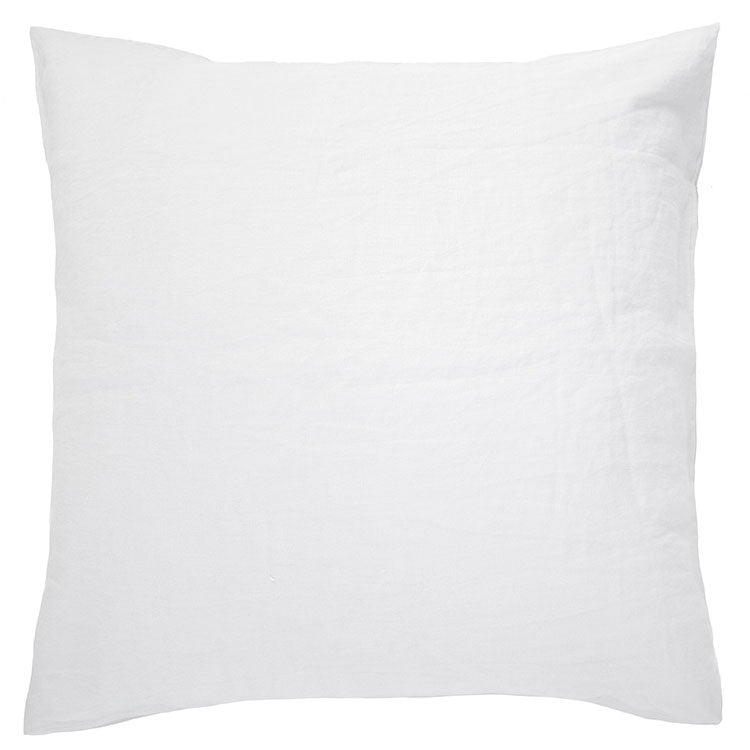 100% Linen Ivory White European Pillowcase