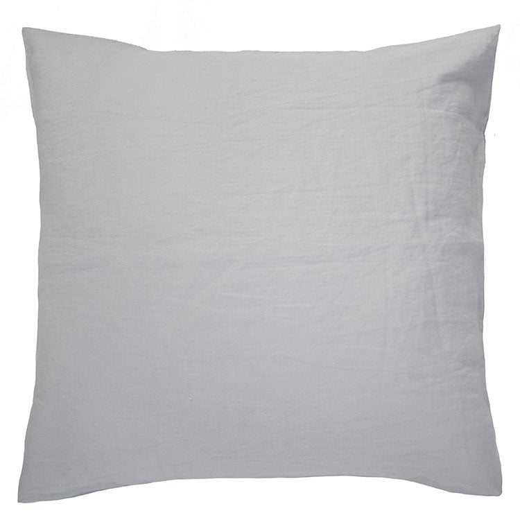 100% Linen Silver European Pillowcase