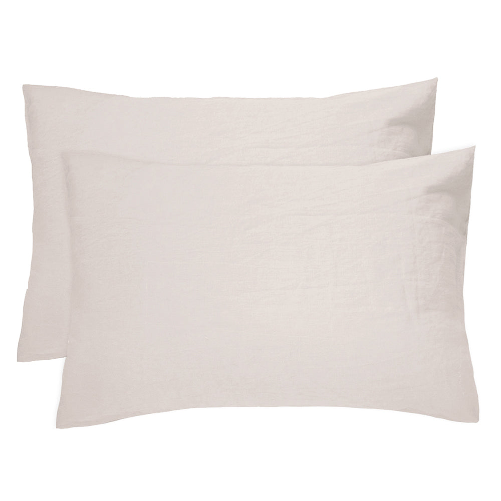 100% Linen Pebble Standard Pillowcase | 2 Pack