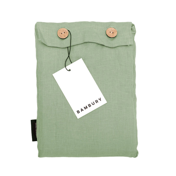 Bambury 100% Linen Sage European Pillowcase Package Reverse | My Linen