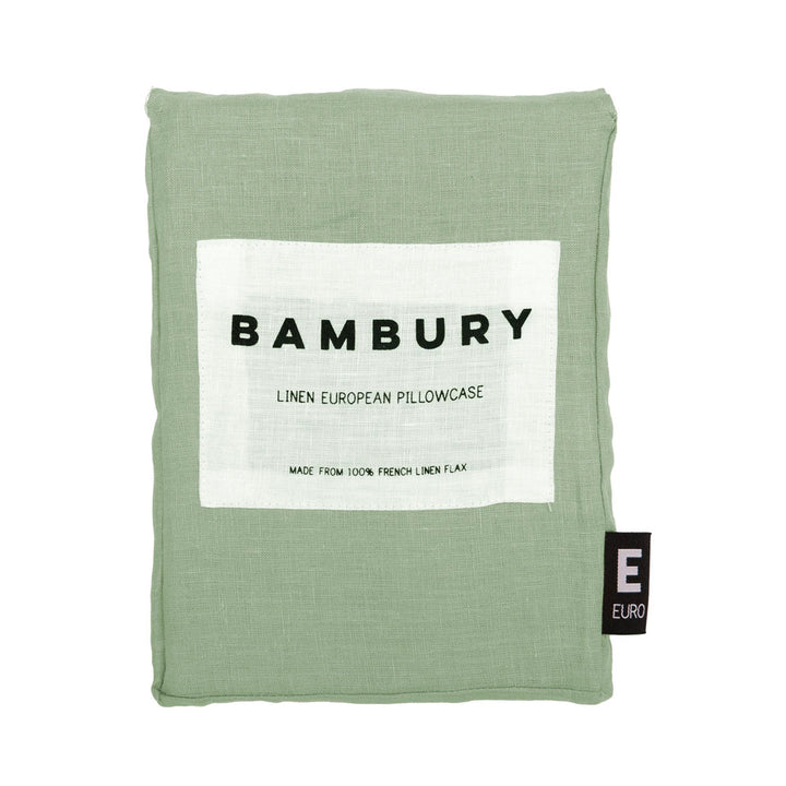 Bambury 100% Linen Sage European Pillowcase Package | My Linen
