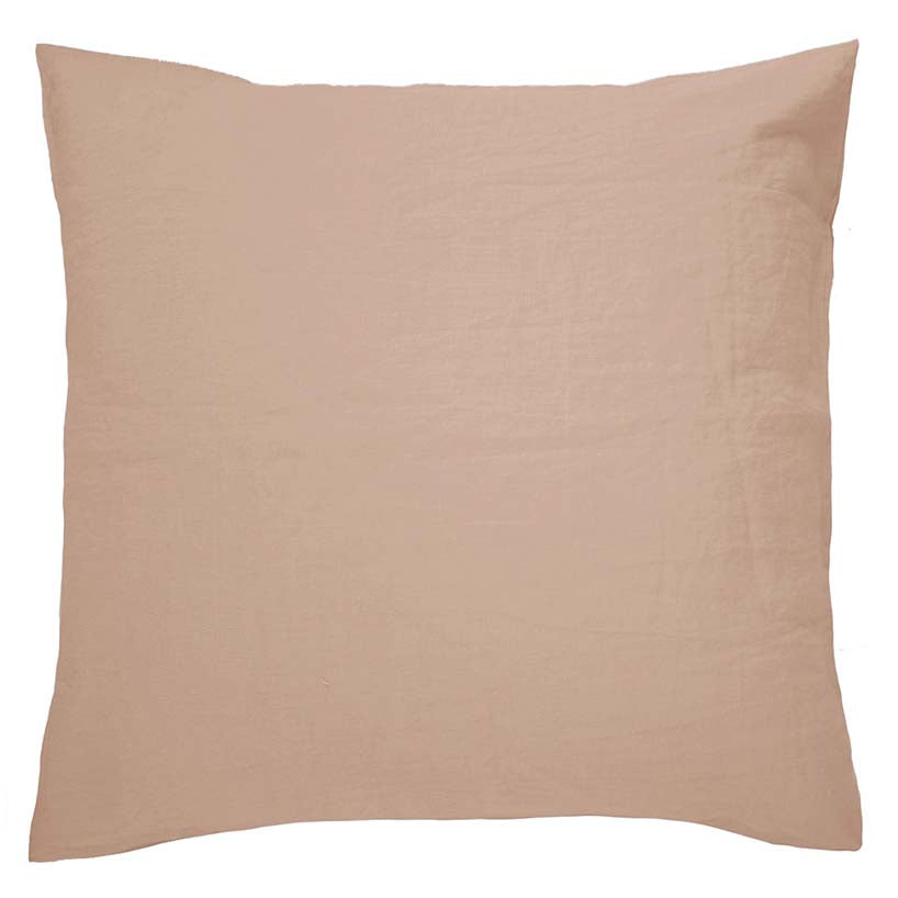 100% Linen Tea Rose European Pillowcase