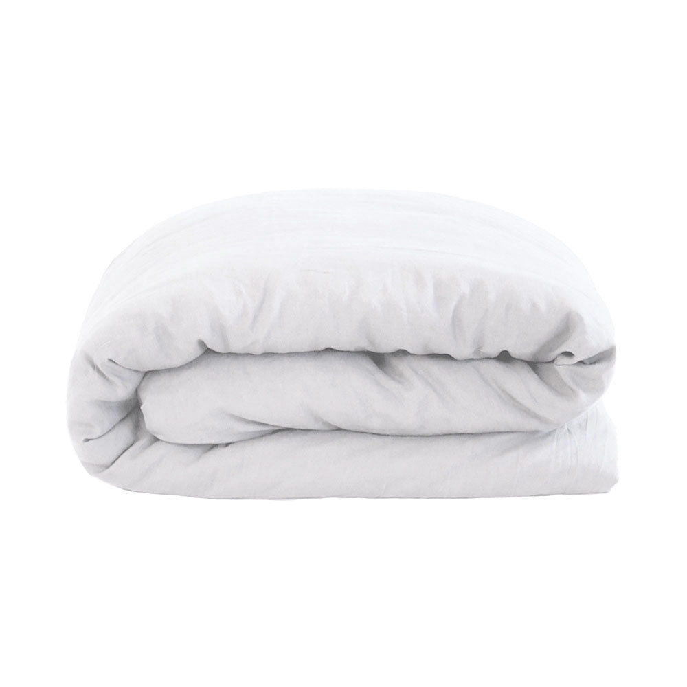 Bambury 100% Linen White Quilt Cover Set Stack | My Linen