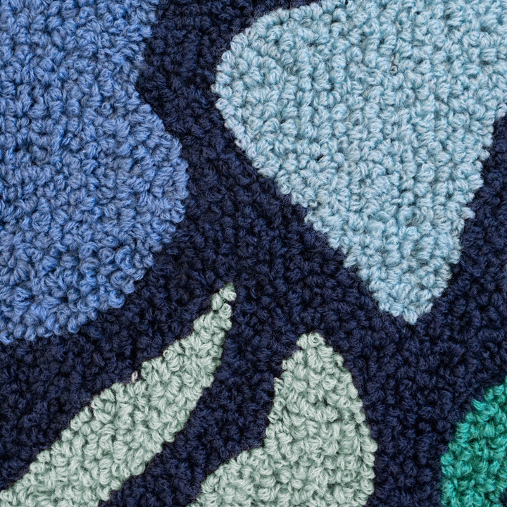 Bambury Lulu Navy Square Cushion Detail | My Linen