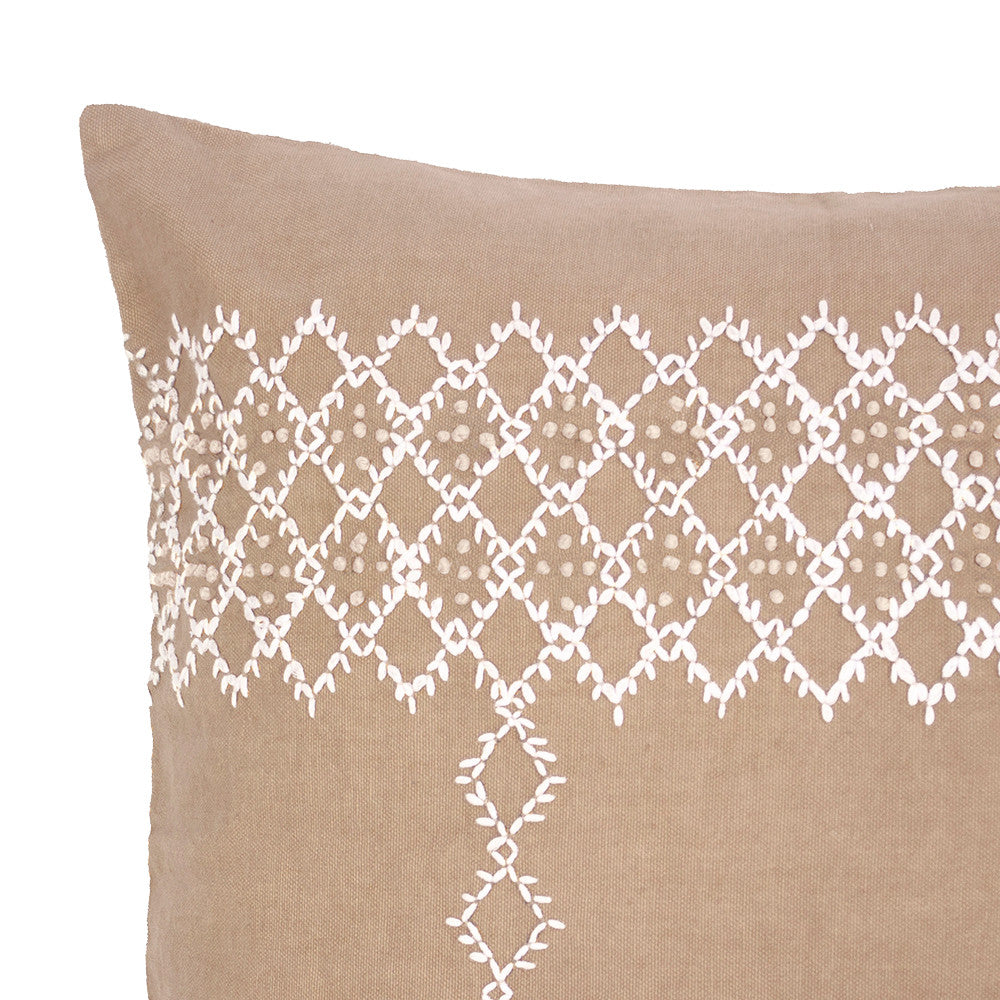 Marion Latte Square Filled Cushion