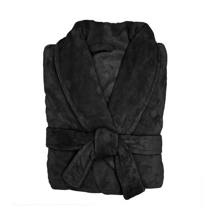 Microplush Bathrobe Black | Medium / Large