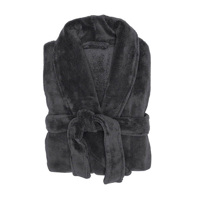 Microplush Bathrobe Charcoal | Large / X-Large