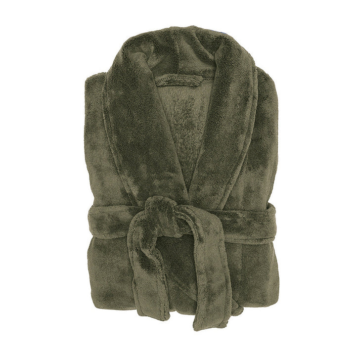 Microplush Bathrobe Olive | Small / Medium