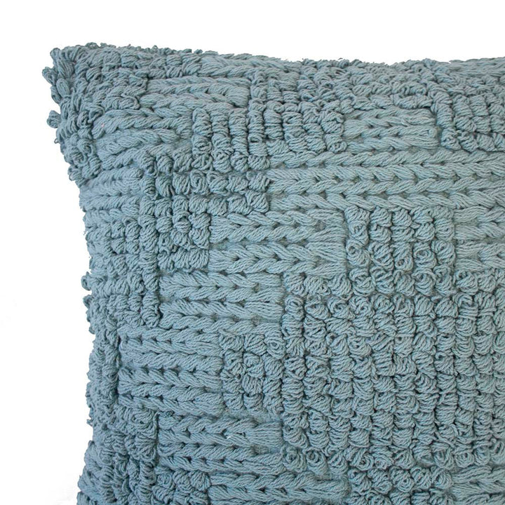 Remy Steel Blue Square Filled Cushion