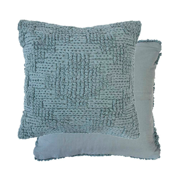 Remy Steel Blue Square Filled Cushion