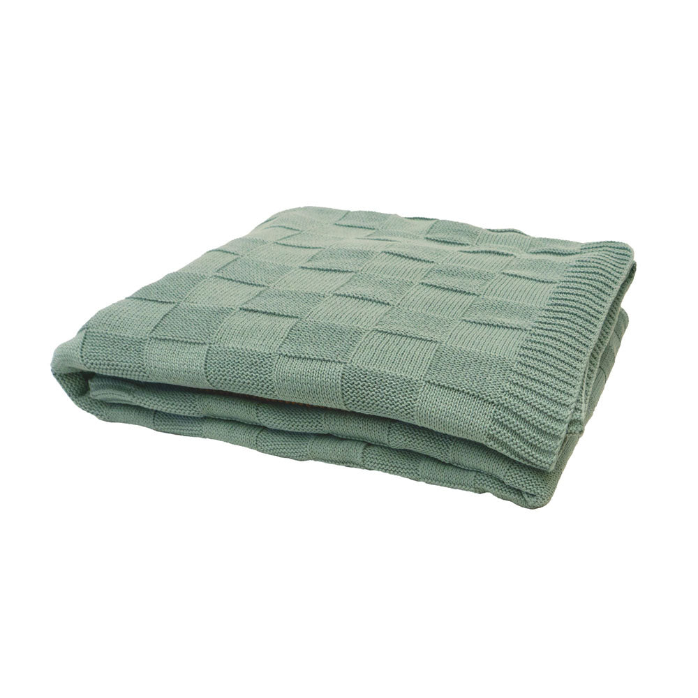 Bambury Solomon Eucalyptus Throw Folded | My Linen