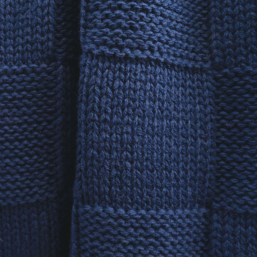 Bambury Solomon Navy Throw Detail | My Linen