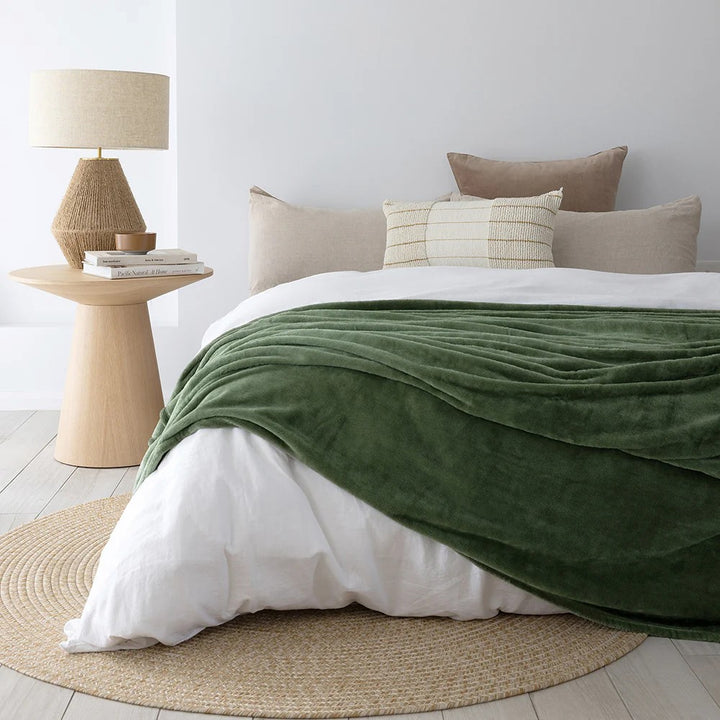 Bambury Ultraplush Moss Blanket Lifestyle | My Linen