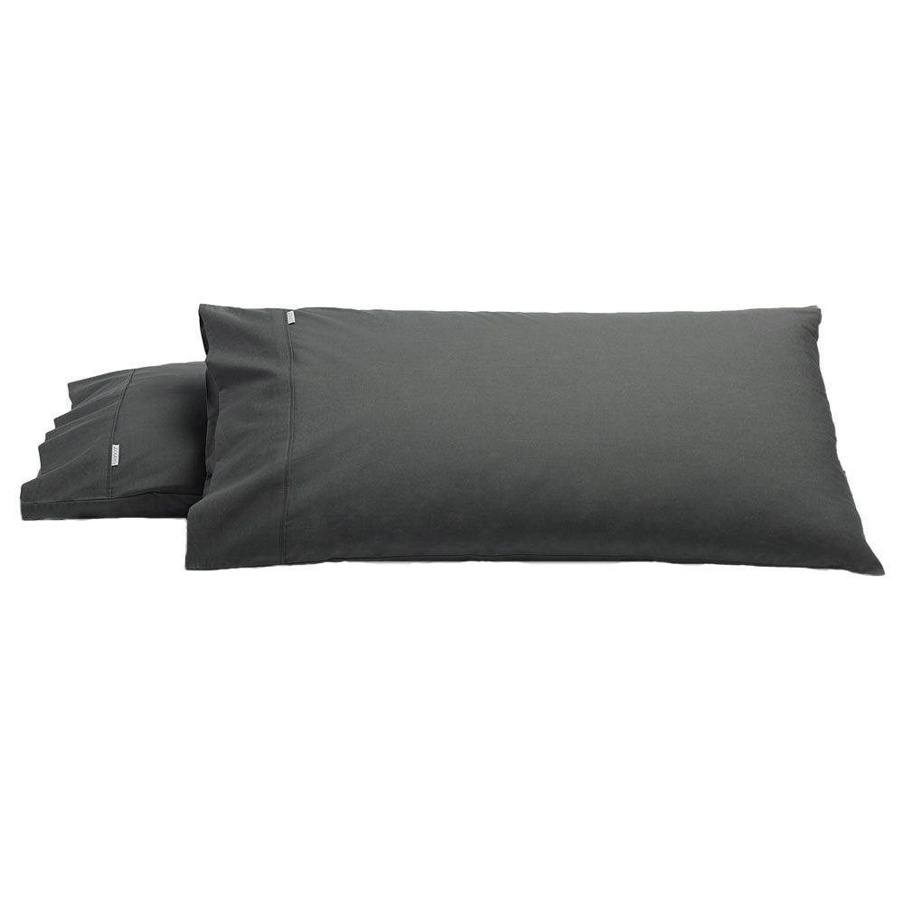 Heston Charcoal King Pillowcase Pair | 2 Pack