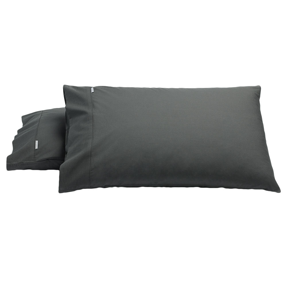 Heston Charcoal Standard Pillowcase Pair | 2 Pack