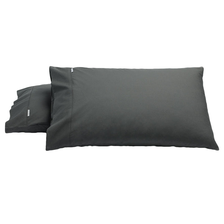Heston Charcoal Standard Pillowcase Pair | 2 Pack