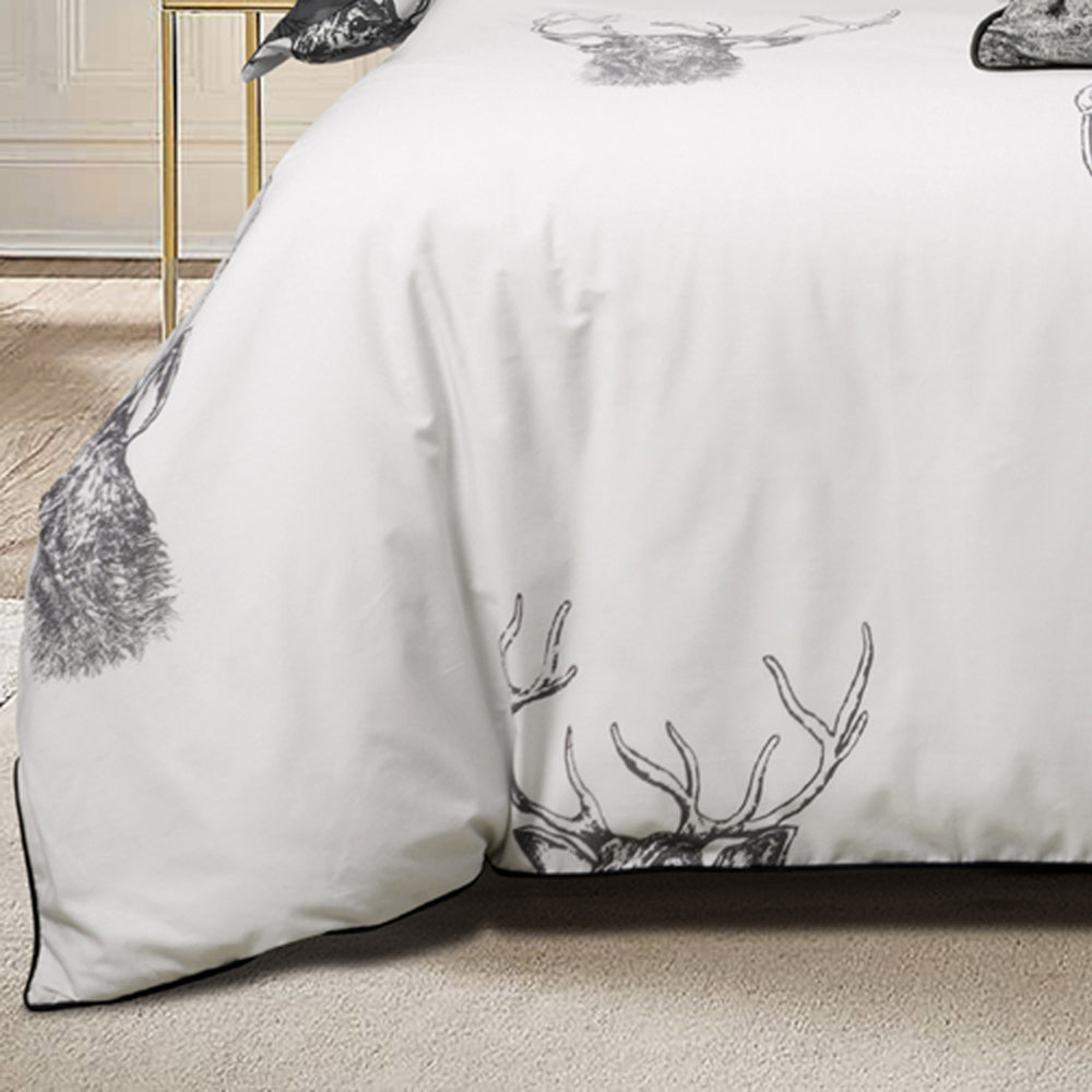 Alpine Stag Taupe Quilt Cover Set | King Bed