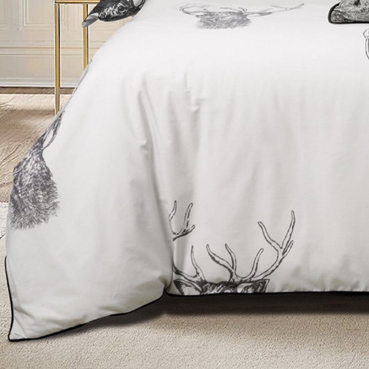Alpine Stag Taupe Quilt Cover Set | King Bed