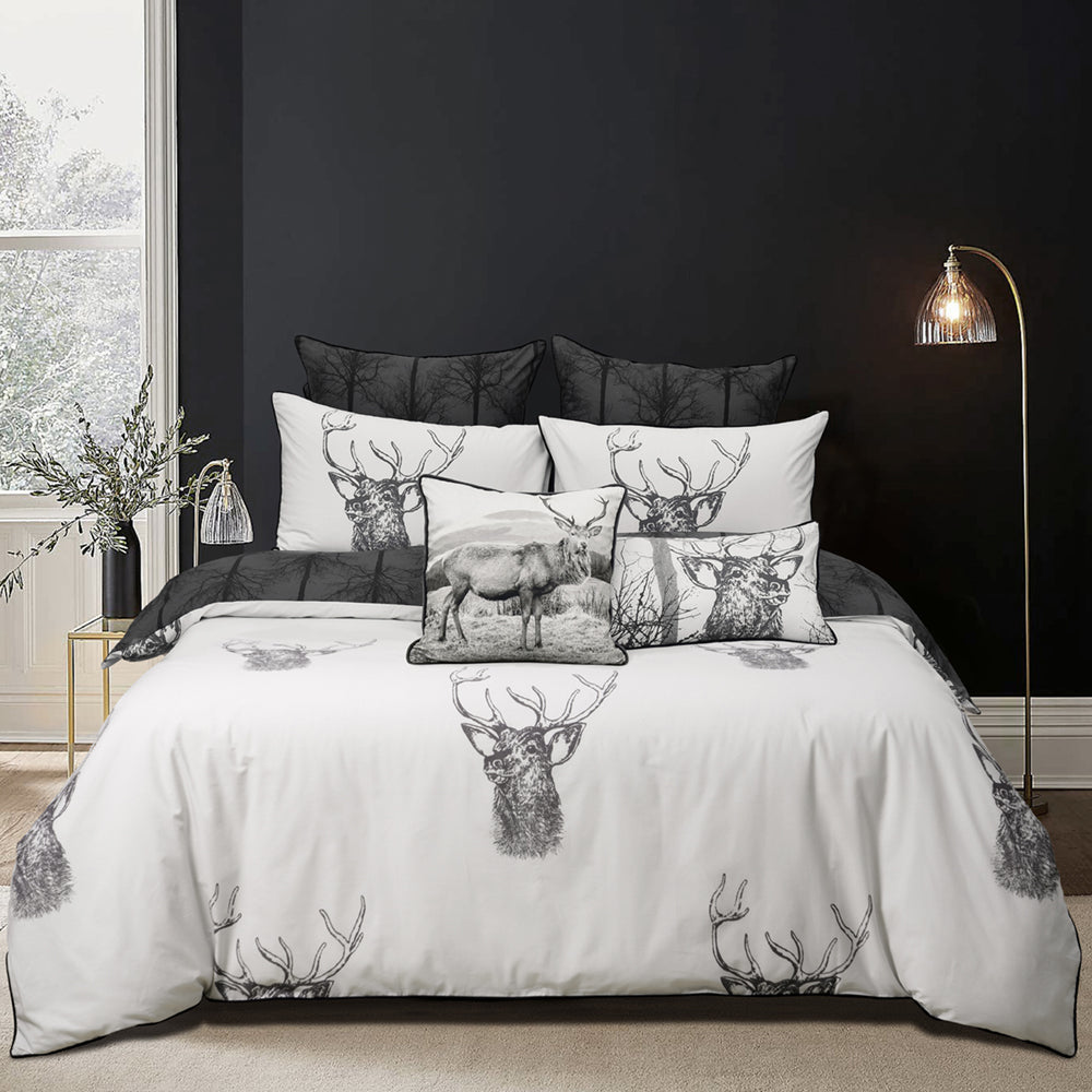 Alpine Stag Taupe Quilt Cover Set | King Bed