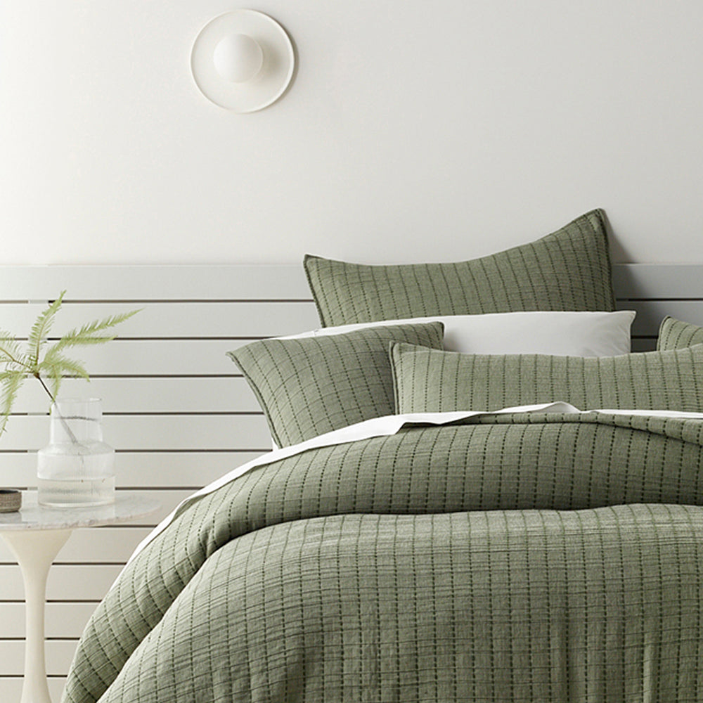 Bari Green Bedspread Set | King Bed