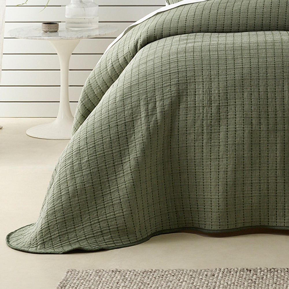 Bari Green Bedspread Set | Super King