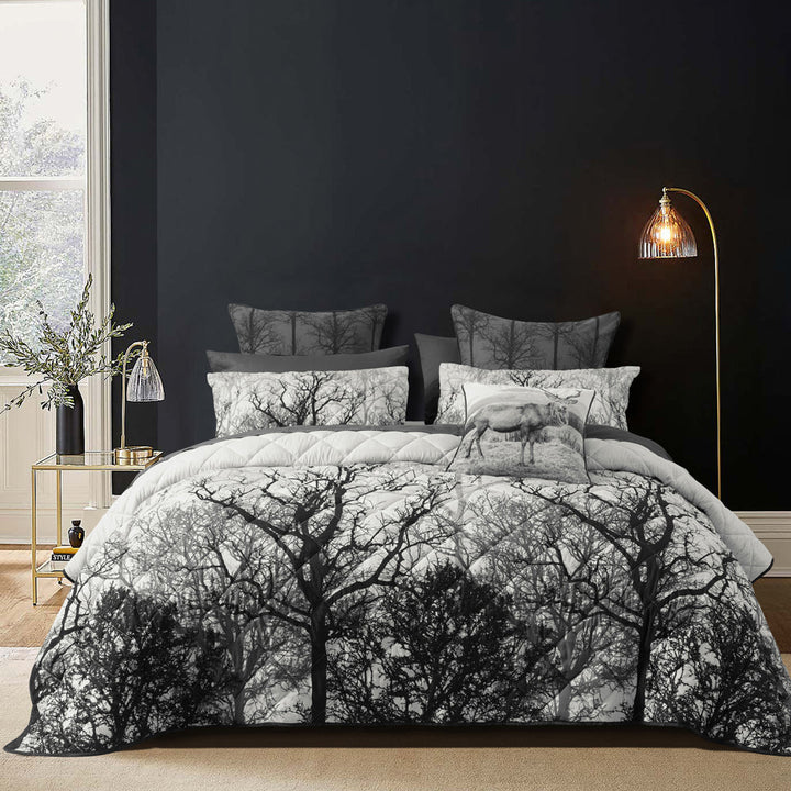 Boscage Black Coverlet Set | Super King