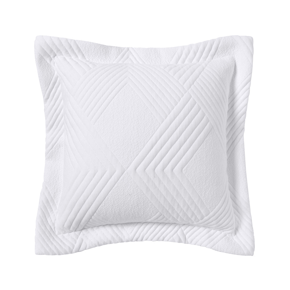 Cassiano White Square Filled Cushion