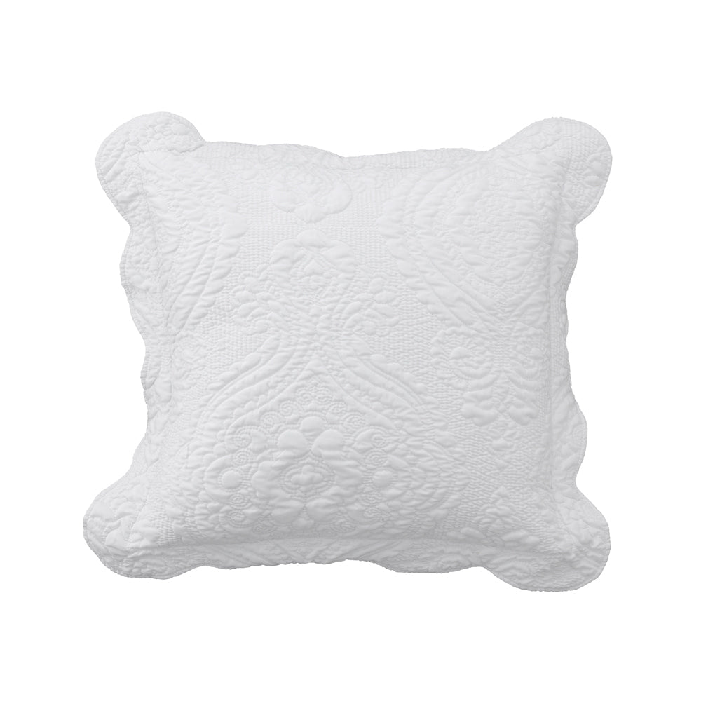 Cordelia White Square Filled Cushion