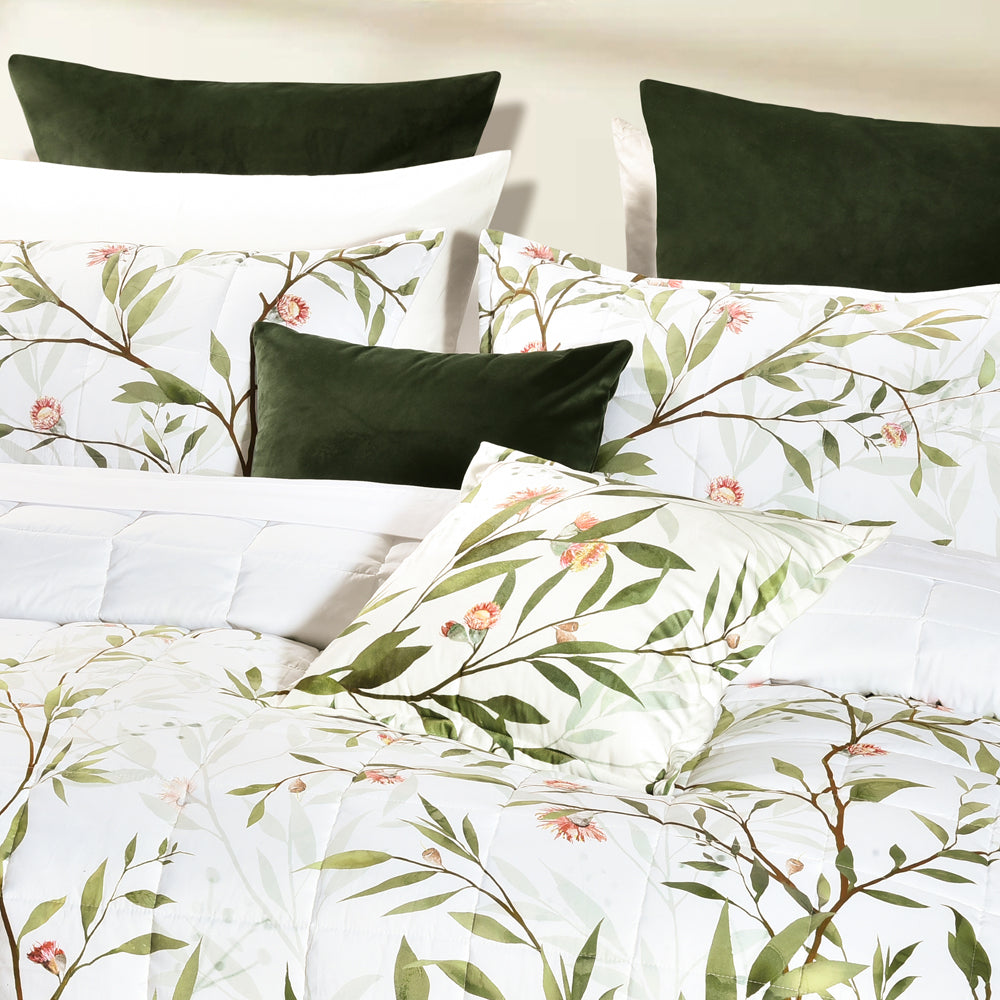 Corymbia White Coverlet Set | Single / Double Bed