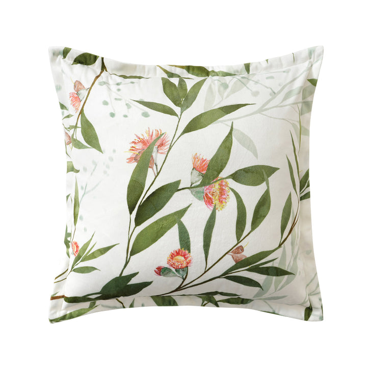 Corymbia White Square Filled Cushion