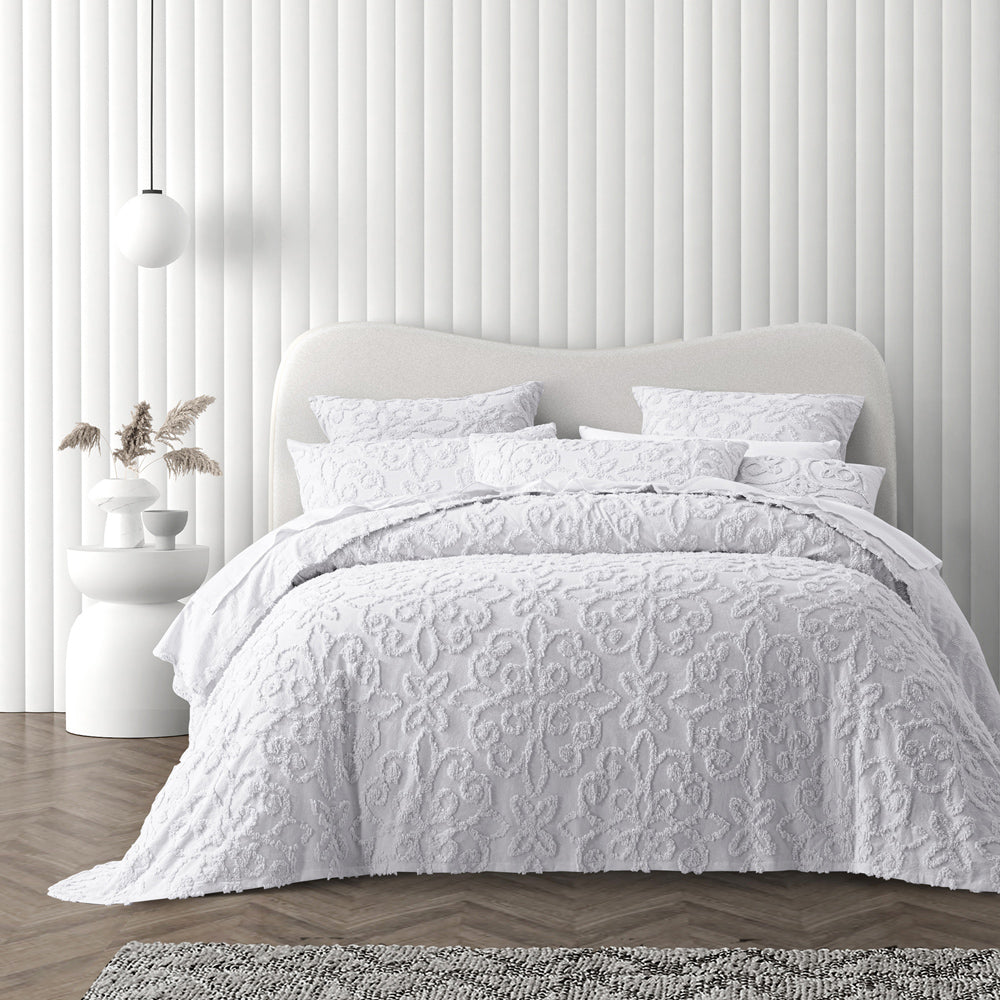 Ella White Bedspread Set | Single Bed