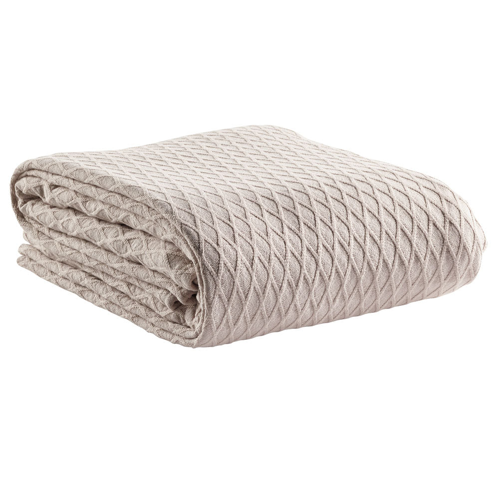 Gosford Stone 100% Cotton Blanket  | Queen / King Bed