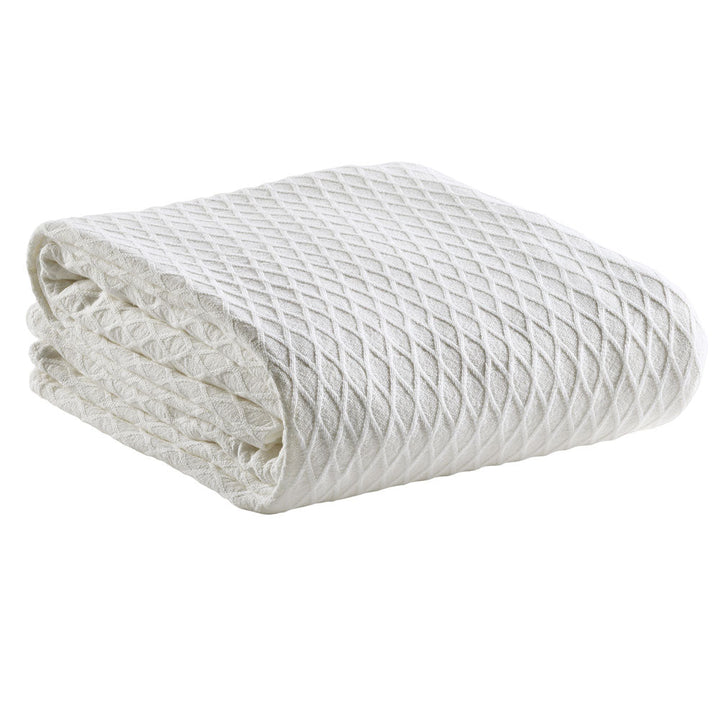 Gosford White 100% Cotton Blanket  | Queen / King Bed